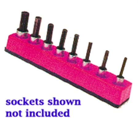 MECHANICS TIME SAVER 3/8 in. Drive Universal Magnetic Hot Pink Socket Holder 10-19mm 382